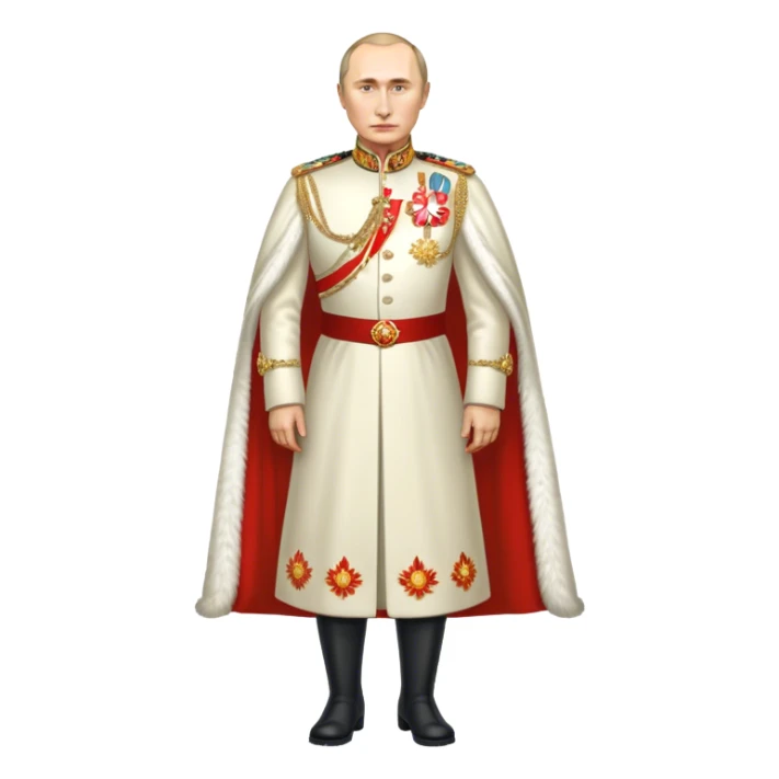  Putin full body in Romanov dress sticker