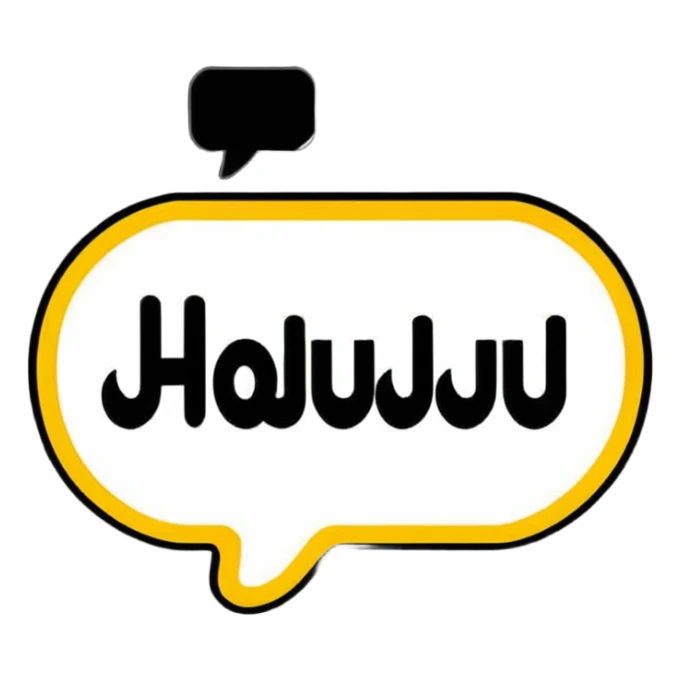 Colorful cartoon speech bubble with the name حسیب in fun decorative Arabic typography sticker