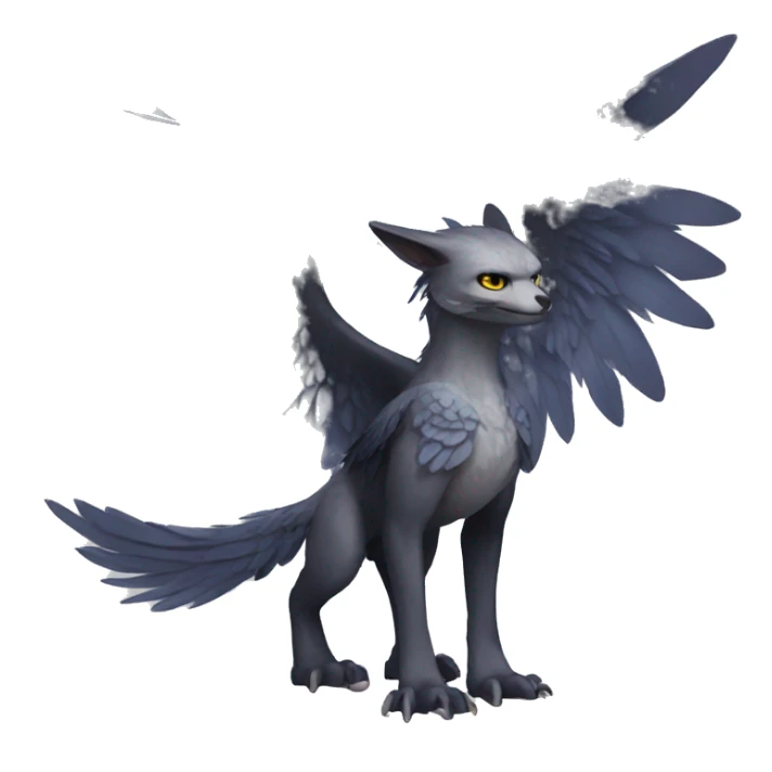 cool edgy winged animal hybrid full body sticker