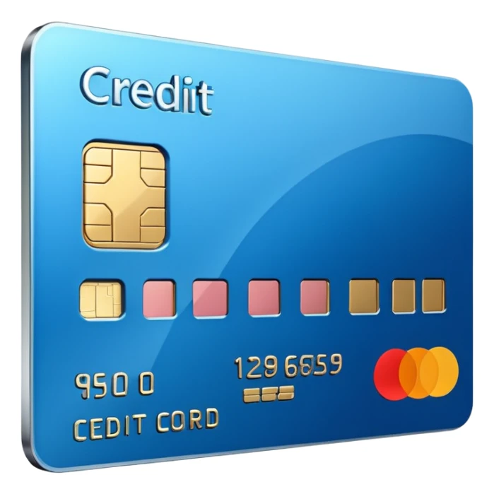 3D style credit card icon, no text sticker