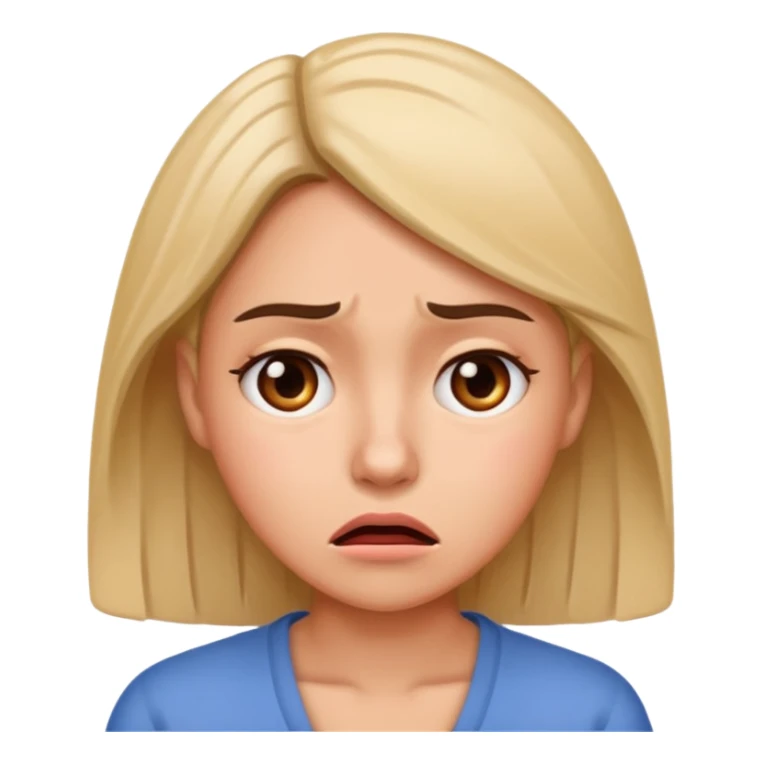 really upset and confused woman sticker