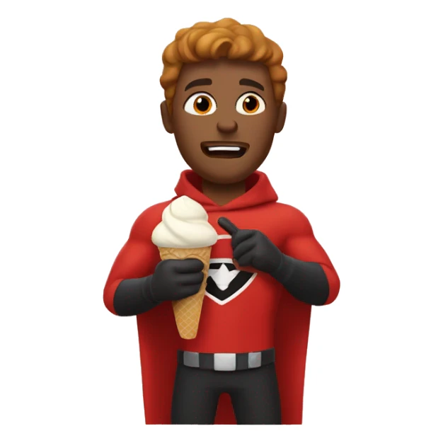 red son eating ice cream sticker