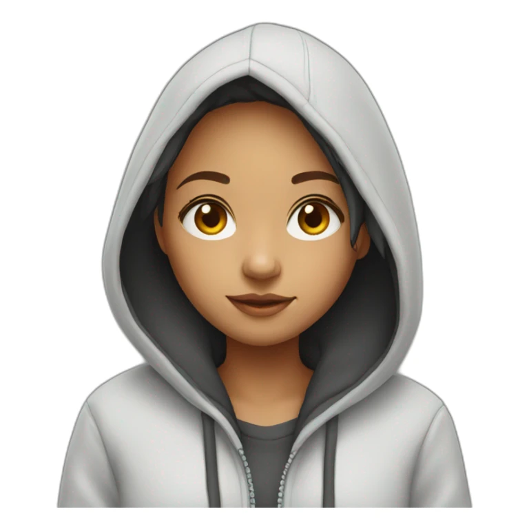 Girl in hoodie sticker