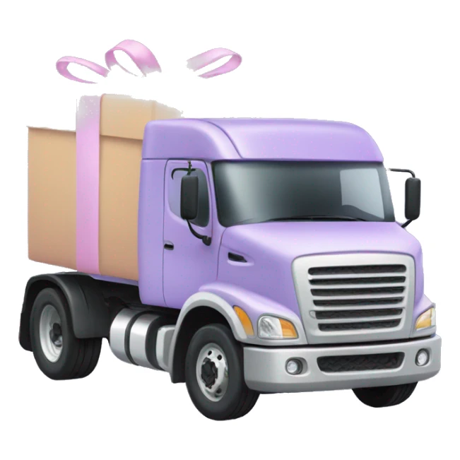 Pastel purple truck named LDO with rex gift boxes  sticker