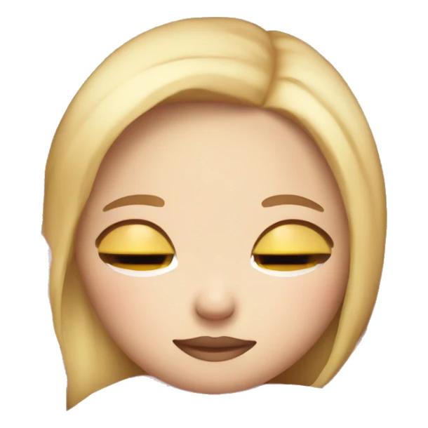 Blonde hair girl white skin sleeping with pink blanket sticker