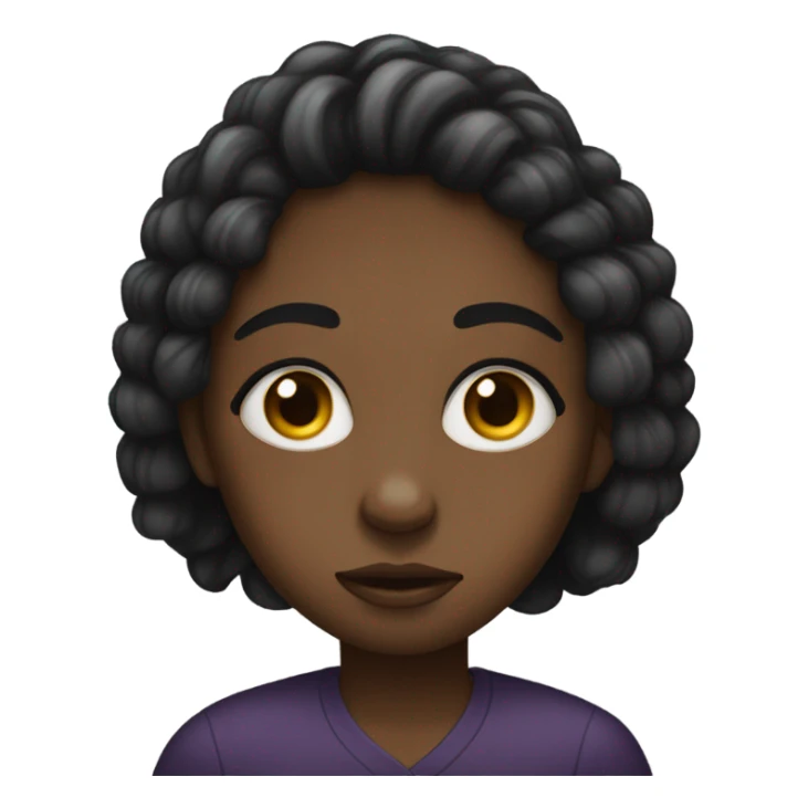 black girl emoji crying  sticker
