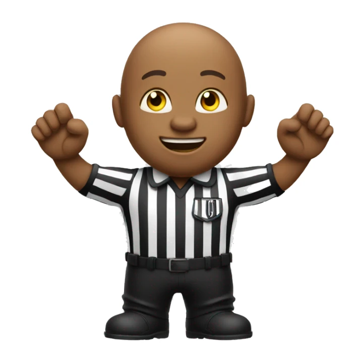 football referee giving it's good sign sticker