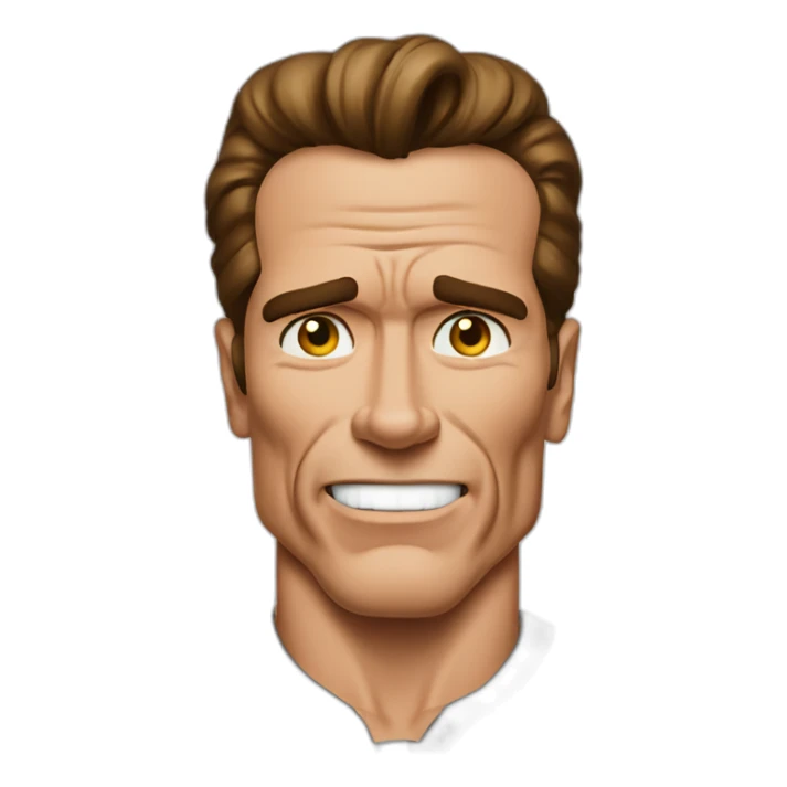 arnold schwarzenegger cartoon wearing henley sticker