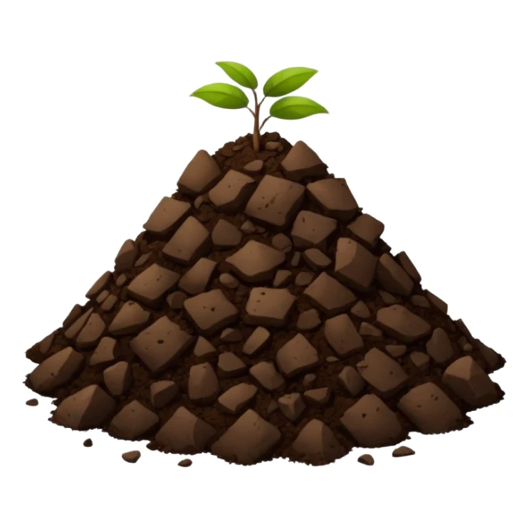 pile of soil with smaller pieces only sticker
