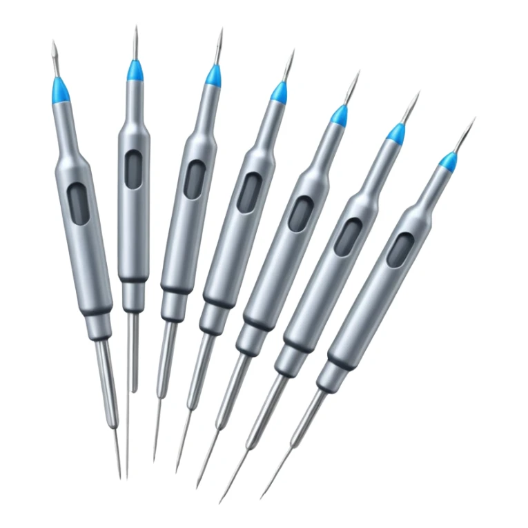 mehrere nadeln von injektionskanüle sticker