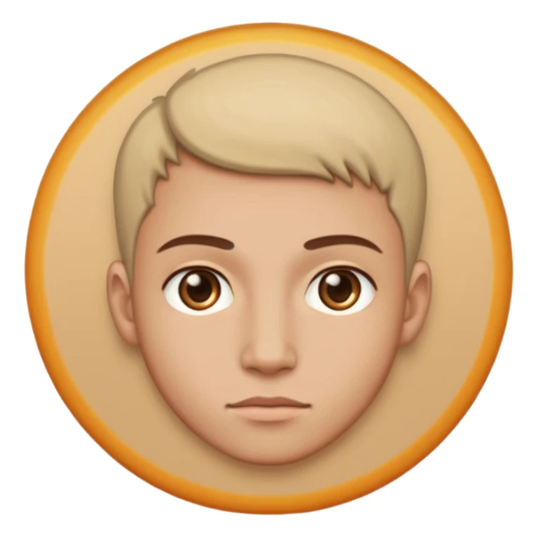 une personne de face avec des detaildans un rond  sticker