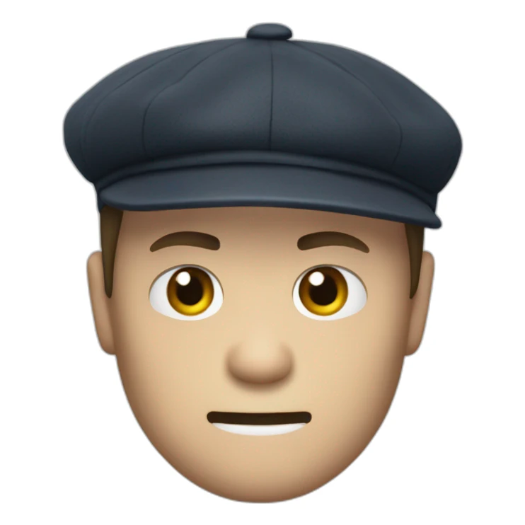 Angry Tommy Shelby with newsboy cap sticker