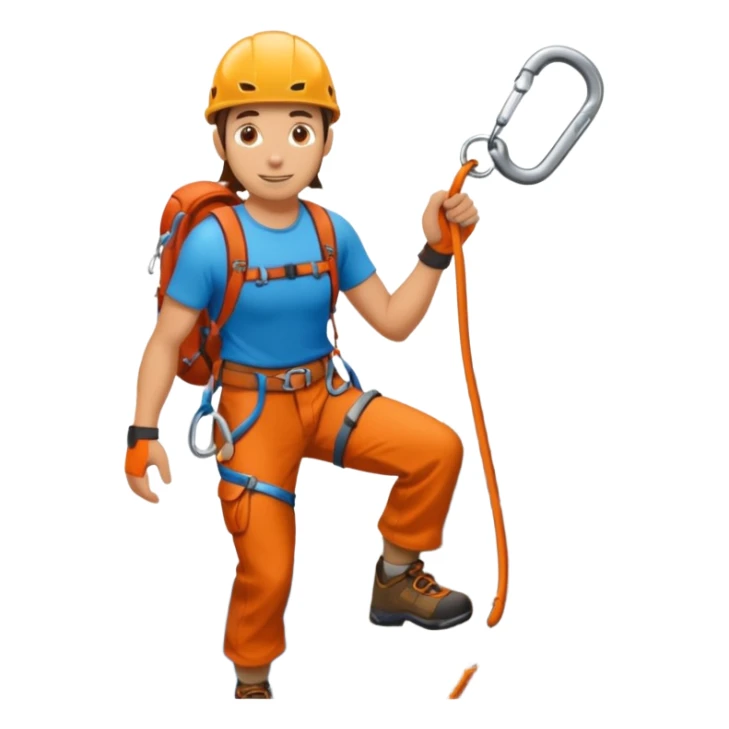 Climber with carabiners in Mountain Climbing Team sticker