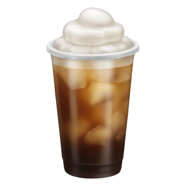 "An iced Americano filled with brownish ice." sticker