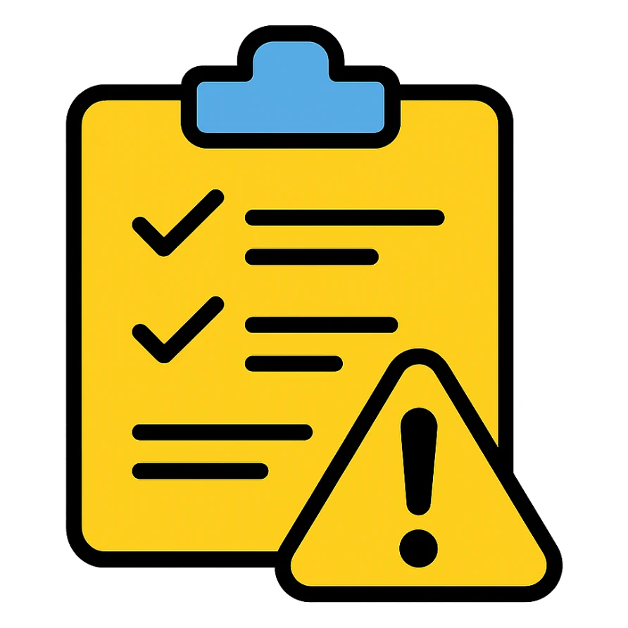 Add yellow color to the caution symbol, keep it suitable for a changelog Discord channel, maintain bold and clear icon style in lineal color icon with black outlines style. sticker
