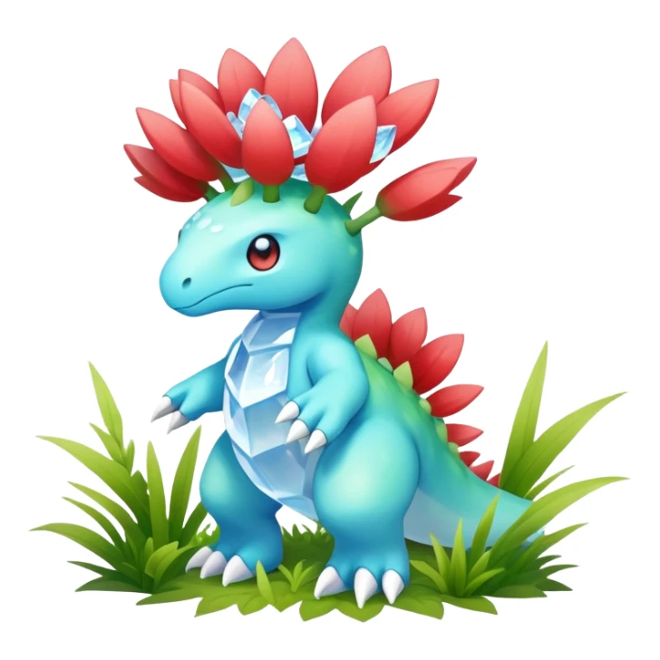 Meganium-Amaura-fakemon (full body) sticker