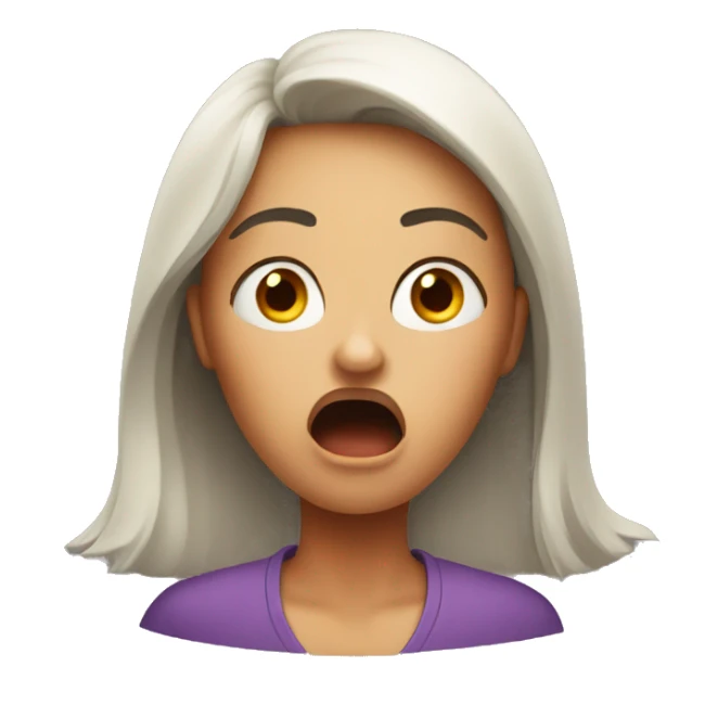 shocked woman  sticker