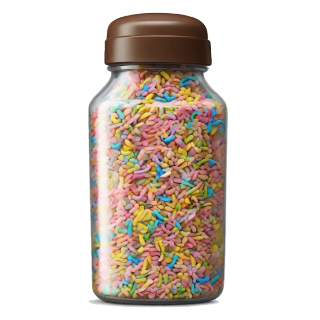 bottle of sprinkles with shaker lid sticker