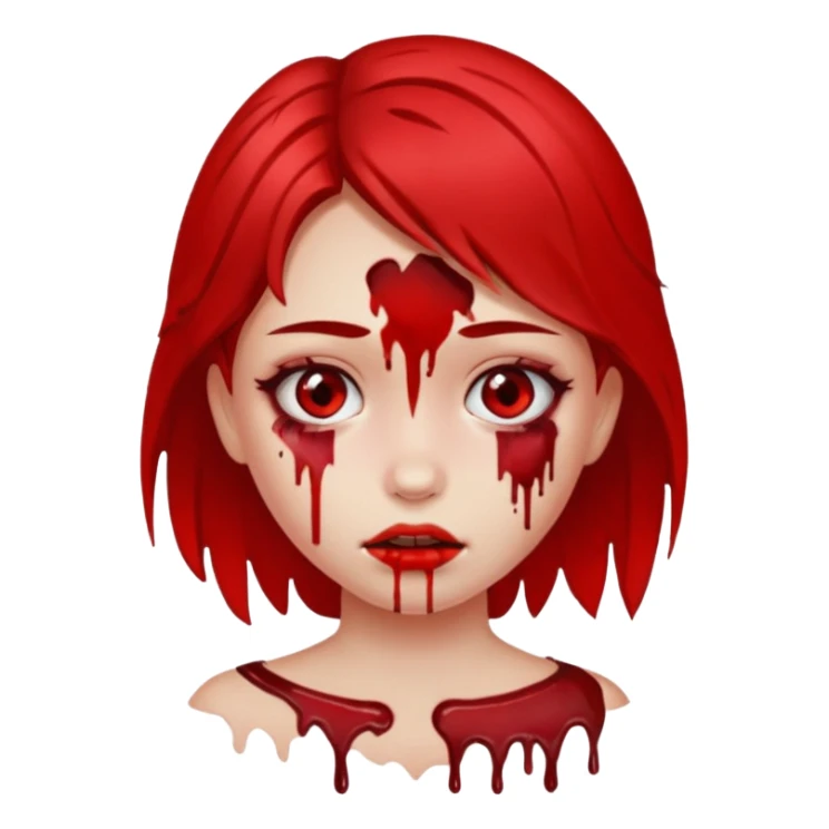girl with blood  sticker