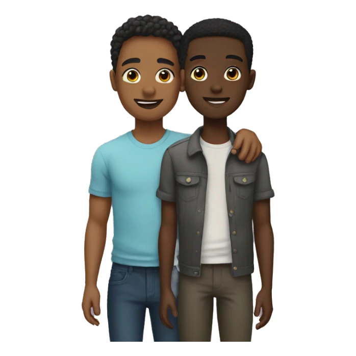 A gay with a black kid sticker