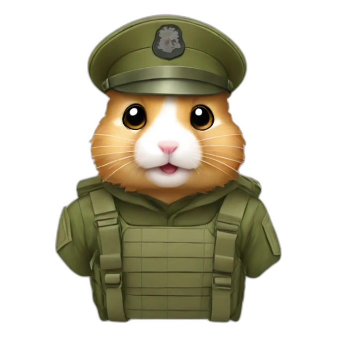 Hamster military sticker