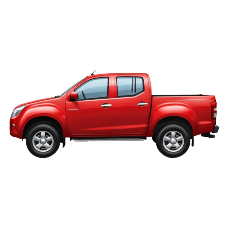 red isuzu d-max pickup truck driving  sticker