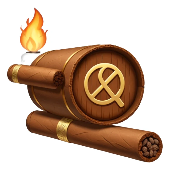 cigar with a prohibition symbol in ios style horizontaly sticker