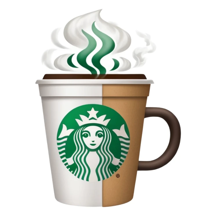 takeaway starbucks coffee cup  sticker