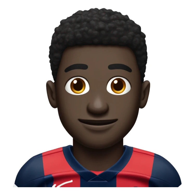 Ousmane dembele professional football player with Paris saint germain jersey sticker