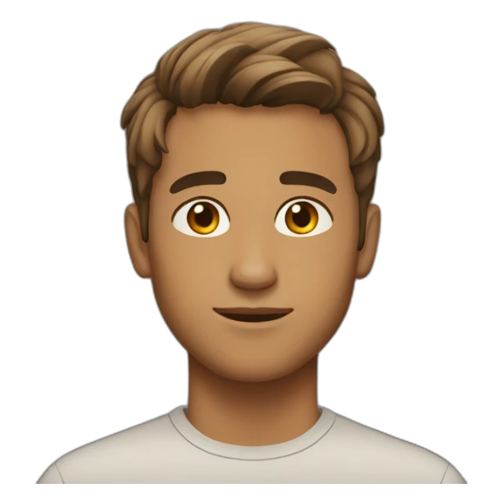 young man - tan skin - light beard - short brown hair sticker