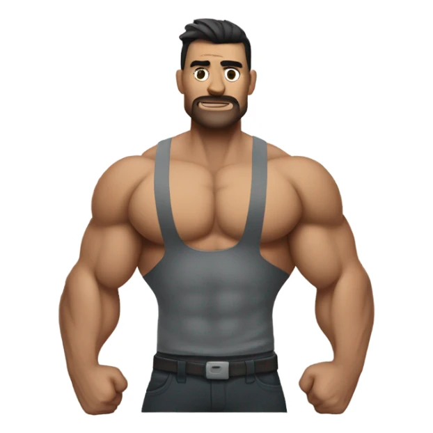 hombre fuerte musculado sticker