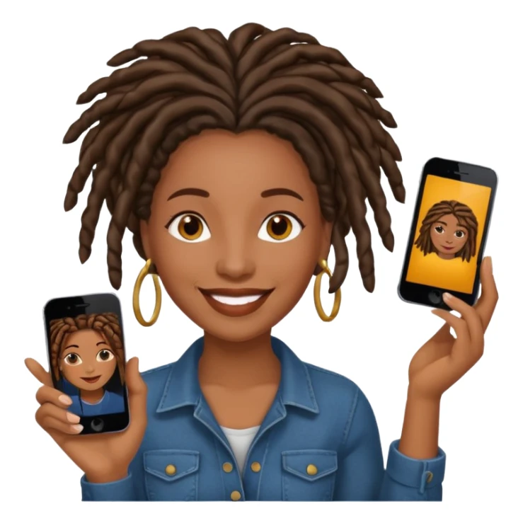 graphic designer with locs black woman sticker
