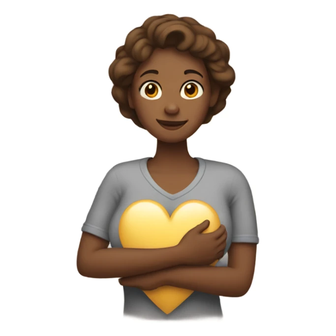 Mother holds her heart in her arm sticker