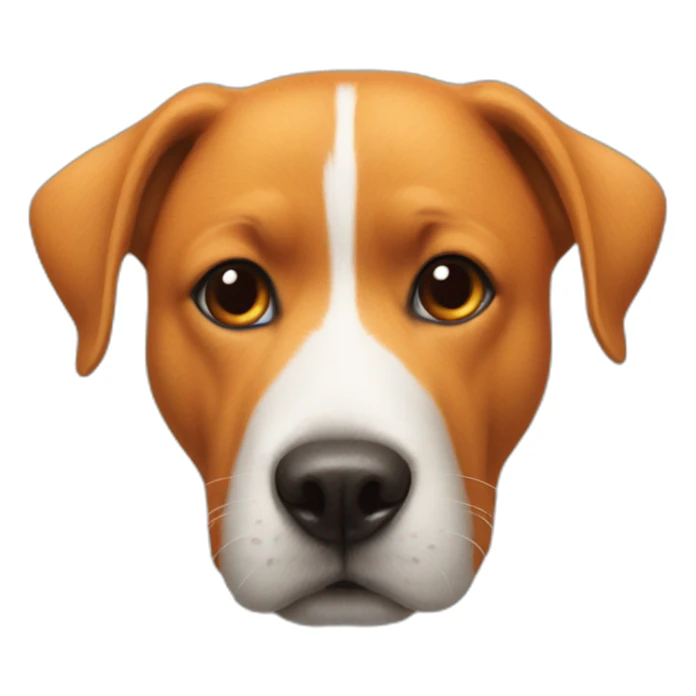 Un chien avec une mandarine sticker