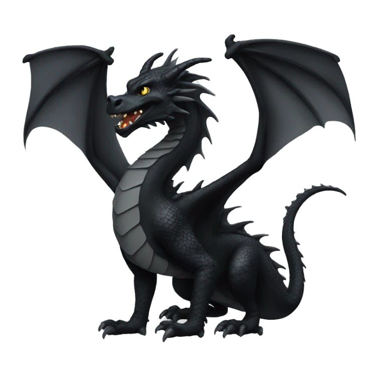 Black dragon sticker