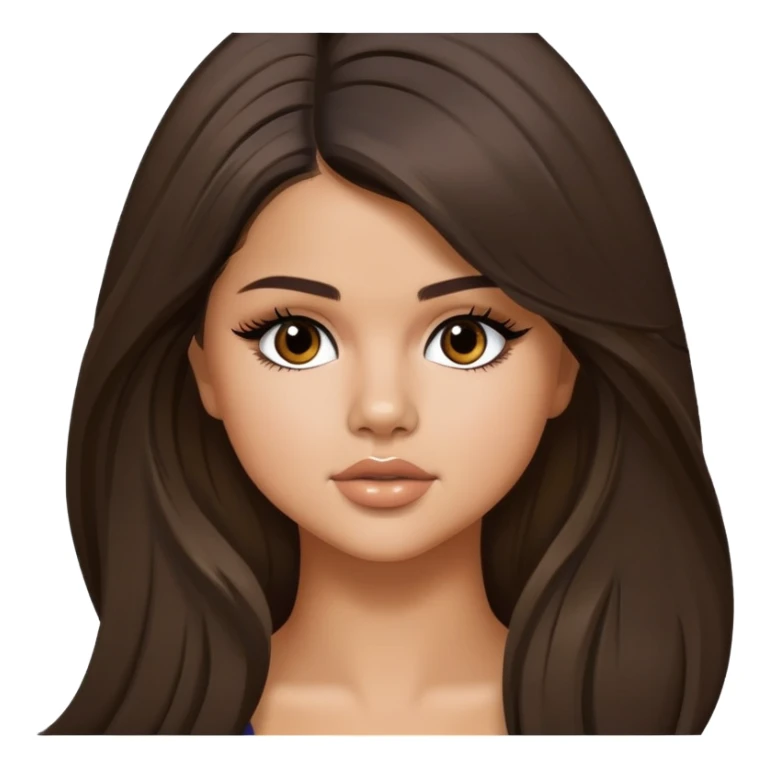 Selena Gomez long hair sticker