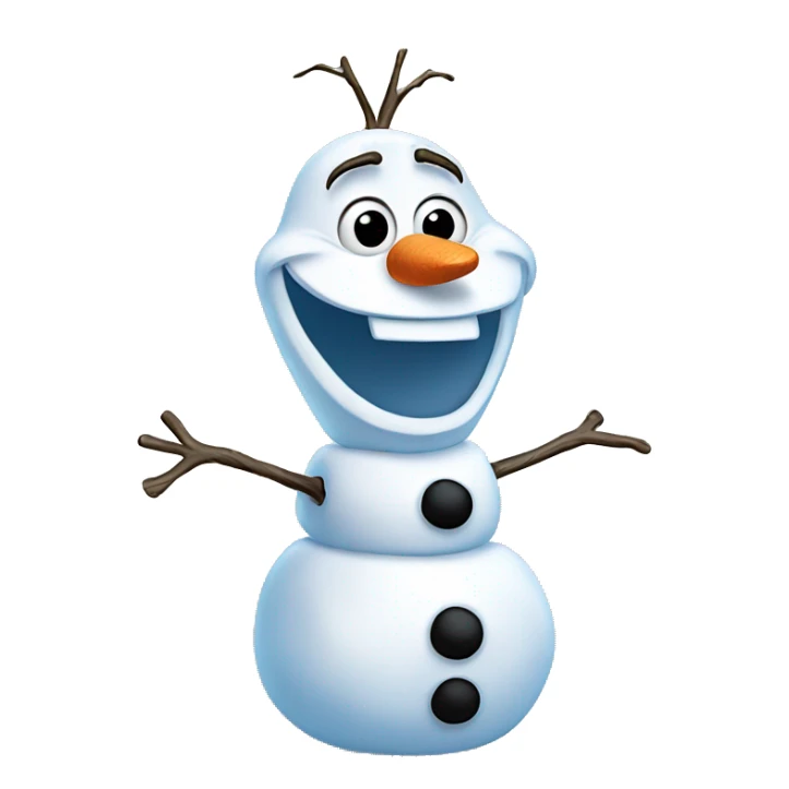 olaf snowman, frozen, happy sticker
