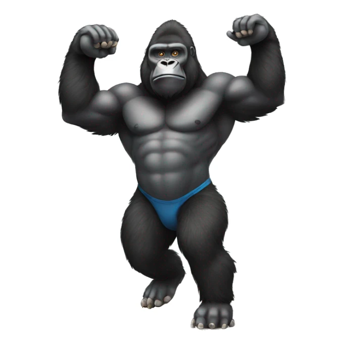 Gorilla doing gym sticker