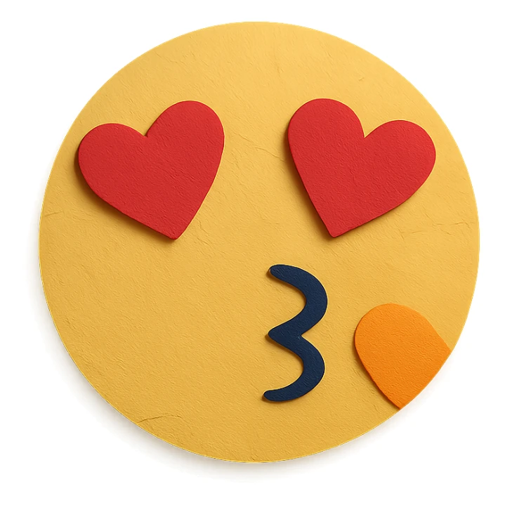 the concept of admiration, paper craft style, textured, expressive sticker