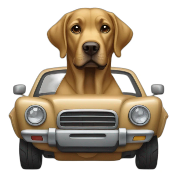 Labrador on the drive à motors  sticker