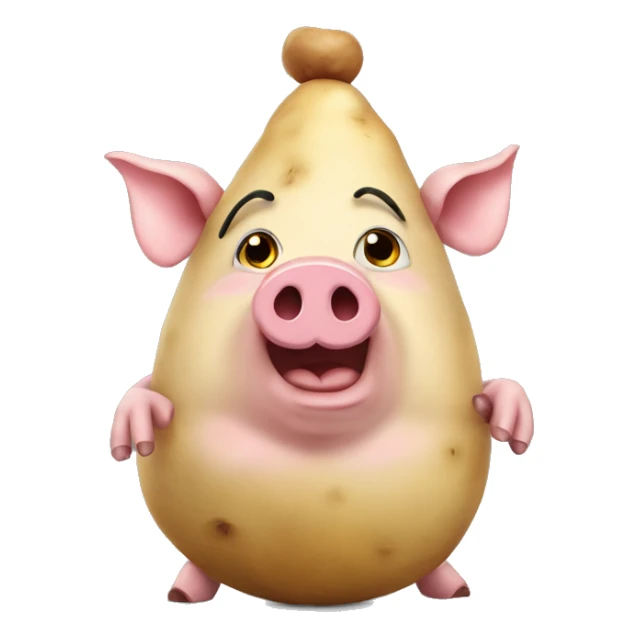 Pig in a potato costume  sticker
