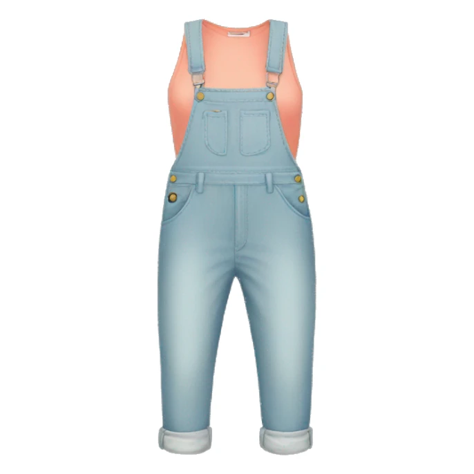 overalls with long pants piece of cloth item only sticker
