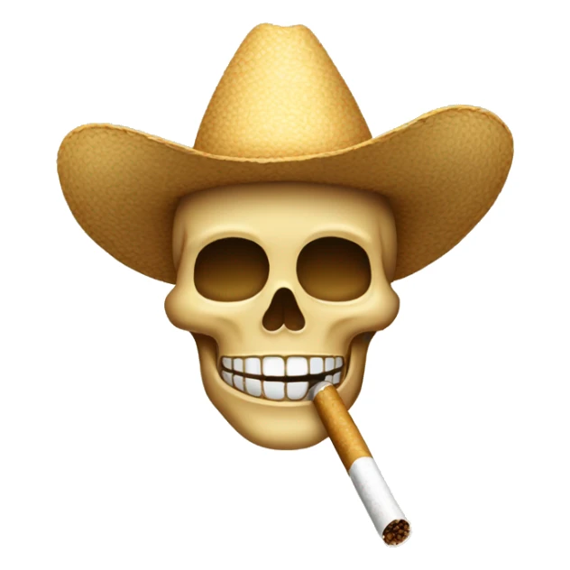 esqueleto con sombrero y un cigarro sticker
