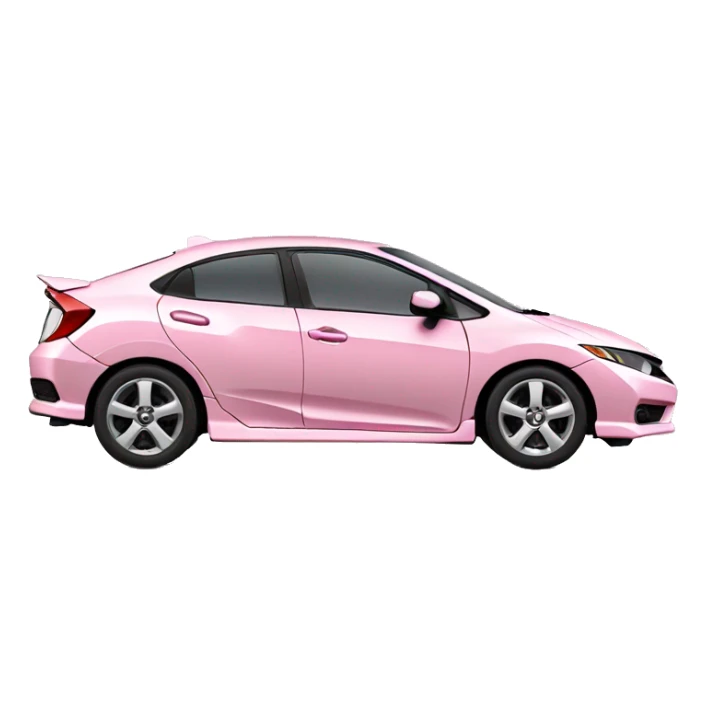 light pink honda civic car sticker