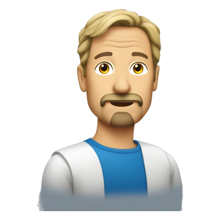 middle aged swedish man with  a stubble goatee sticker