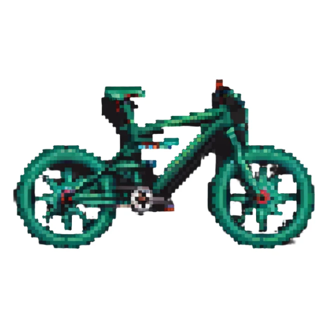 Mountain bike with tires sticker