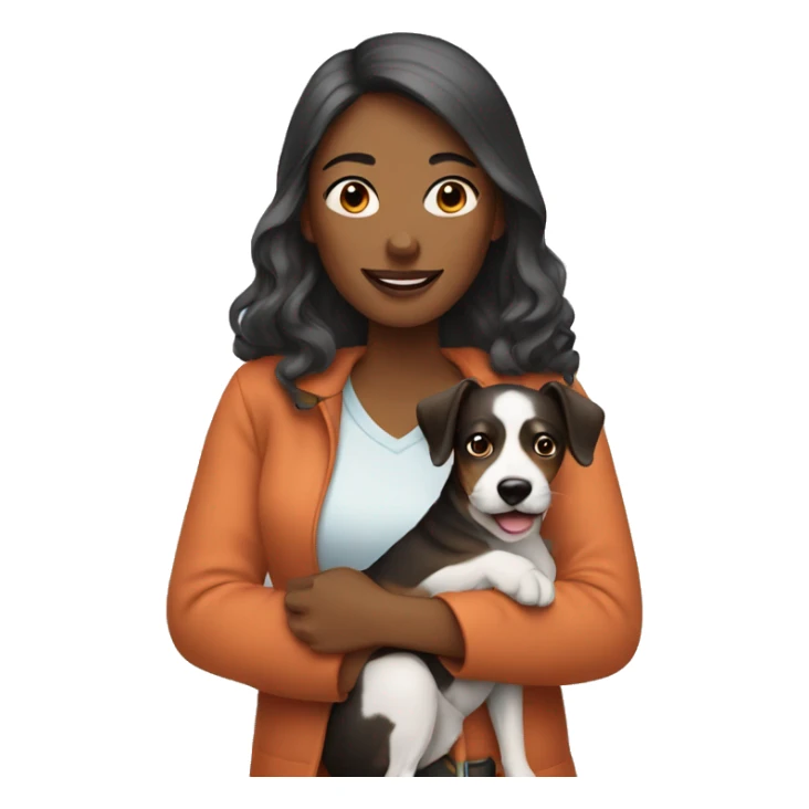 Woman with her dog sticker