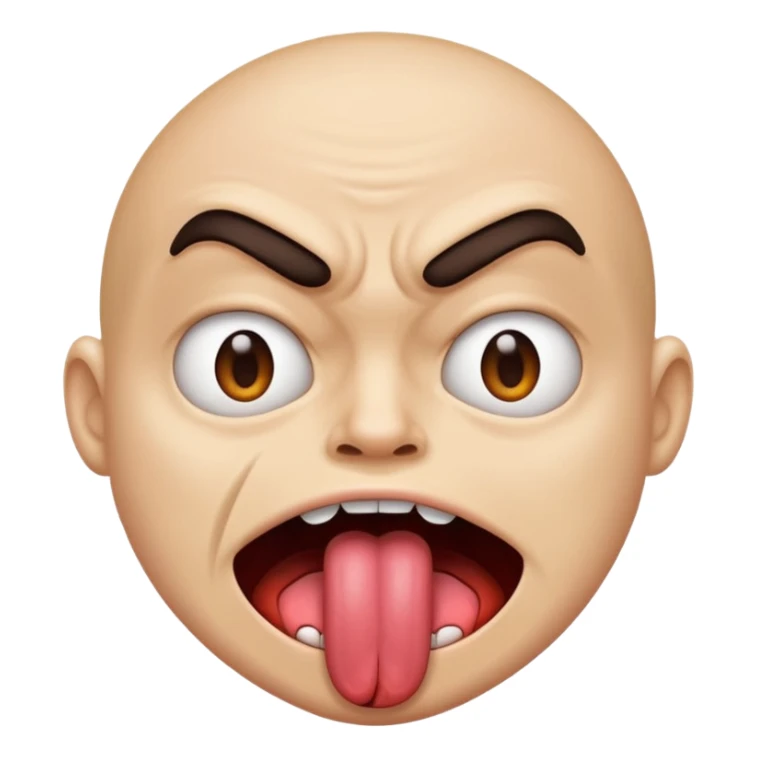 Mad face with tongue sticking out  sticker