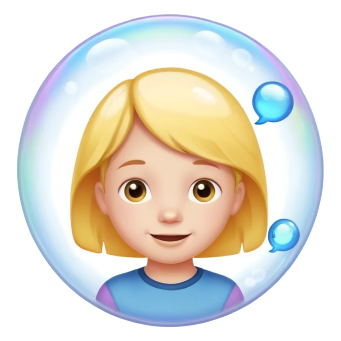 think bubble with child inside it sticker