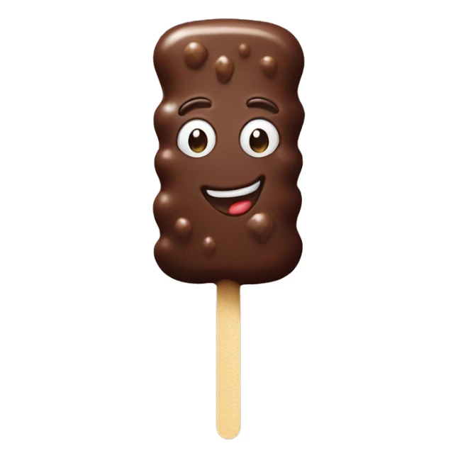 chocolate coated ice cream bar on stick sticker